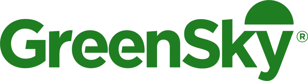 GreenSky logo in green text with the letter "y" partially covered by a green semicircle, representing innovative financing options.